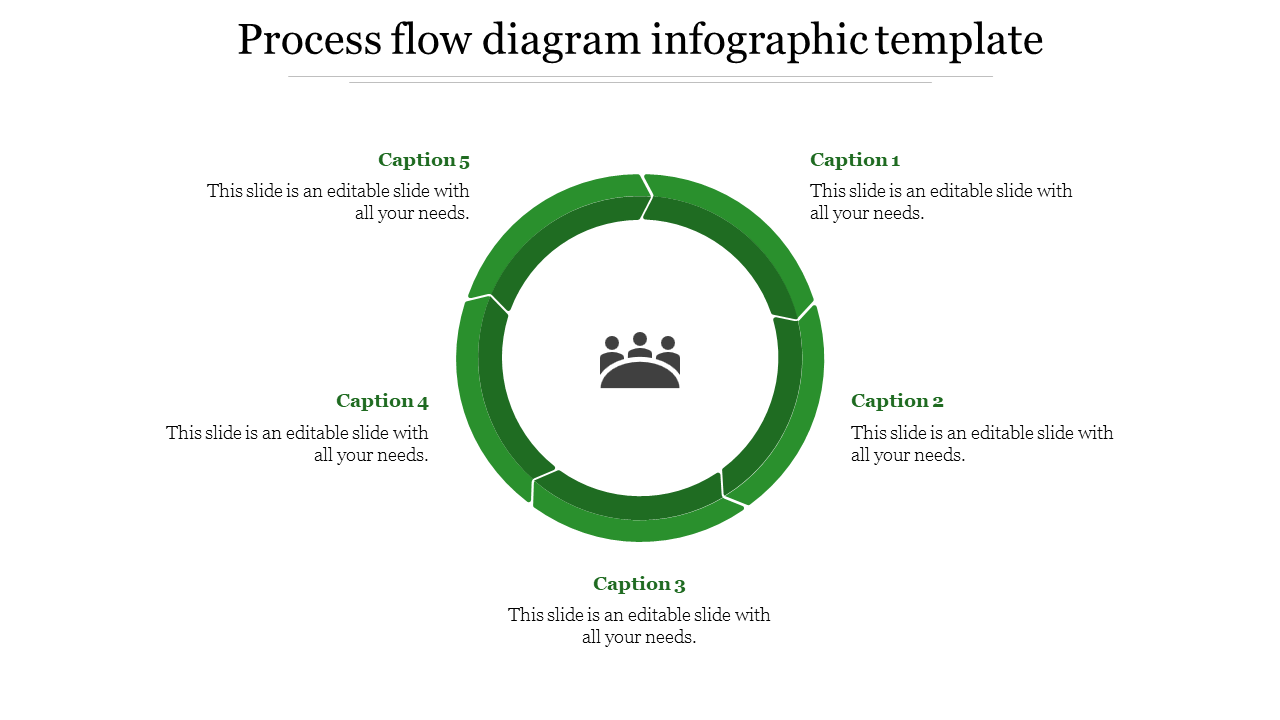 process flow diagram infographic template for powerpoint-Green